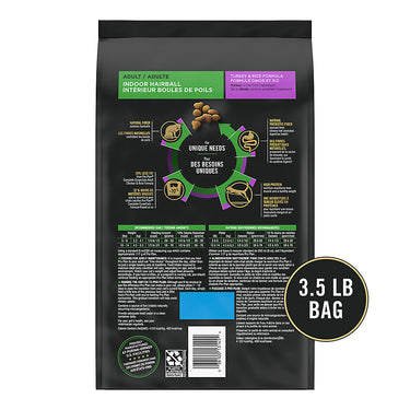 Purina Pro Plan Focus Indoor Adult Dry Cat Food - With Vitamins, High Fiber, Turkey & Rice